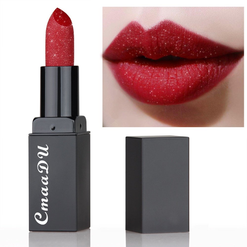 Brand New Glitter Lipstick , 13 Color Matte, Red Lips 