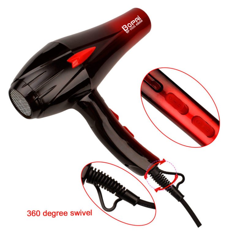 4000W Professional Travel Hair Dryer , Diffuser Electric Rotating Blow Hairdryer, Hair Styling
