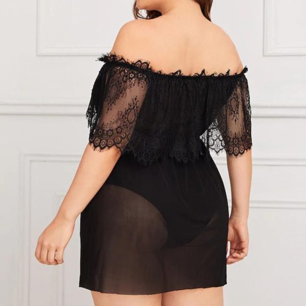 Lace Mini Night Dress Women Porn Dress Sexy Lingerie Off