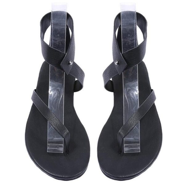 Women Cow Leather Sandals Summer European Female Shoes Sandals Bow Women's Flat Sandals Bohemia 