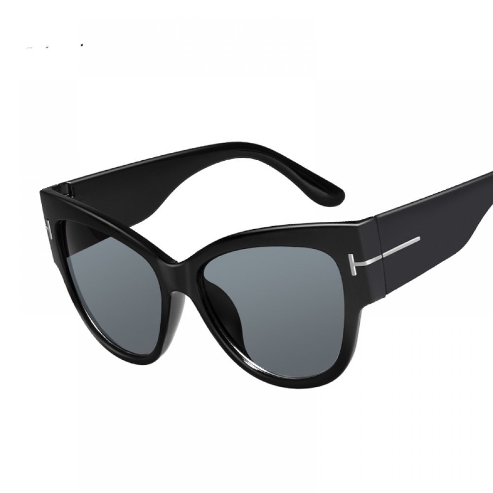 2020 New Brand Sunglasses Women Luxury Designer T Fashion Black Cat Eye Oversized Sunglasses