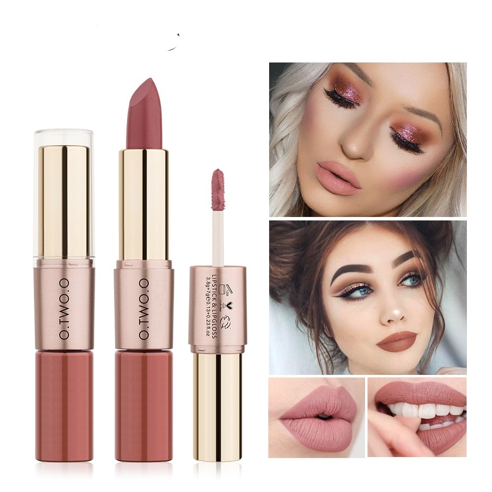 12 Colors Lips Makeup Lipstick Lip Gloss Long Lasting Moisture Cosmetic Lipstick Red Lip 
