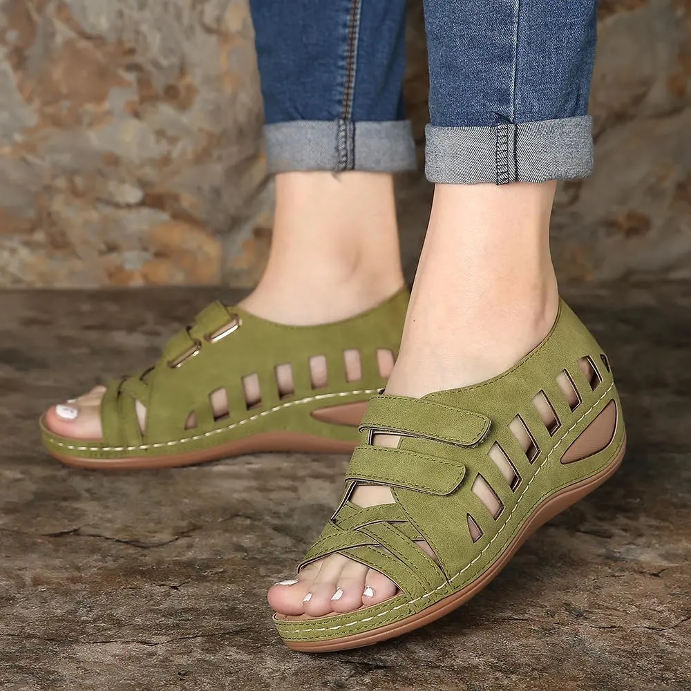 2021 Summer Women Sandals, Leather Hook , Handmade Ladies Shoe ...