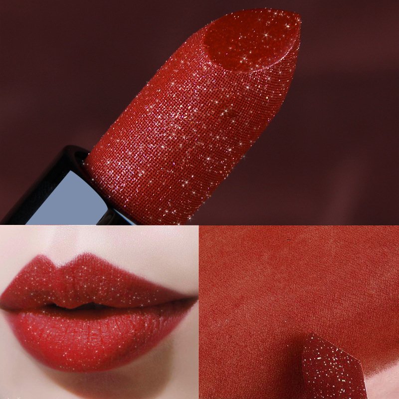 Brand New Glitter Lipstick 13 Color Matte Red Lips Makeup