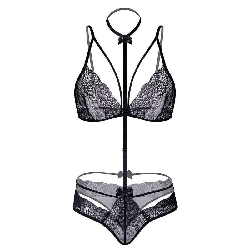 Sexy Lingerie Set, Ladies Lace Perspective Charming Bra And Panty Sets