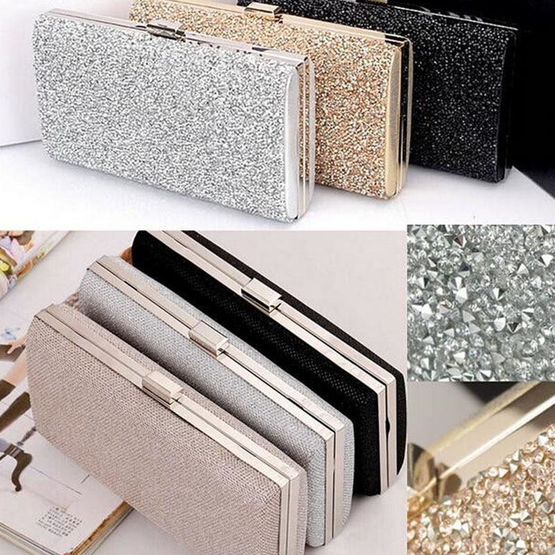 shein silver clutch bag