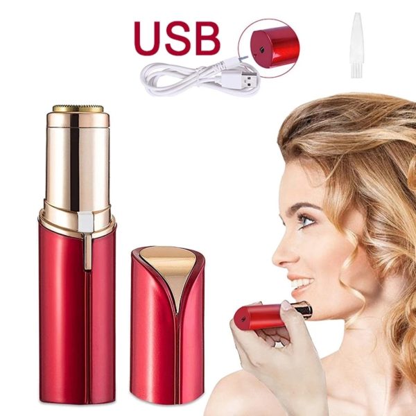 Mini Electric Epilator for Women, Painless Hair Removal Upper Lip Cheeks, Lipstick Shaver, Face
