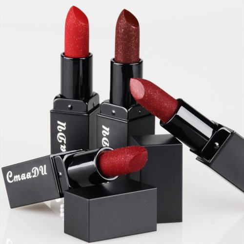 Brand New Glitter Lipstick 13 Color Matte Red Lips Makeup