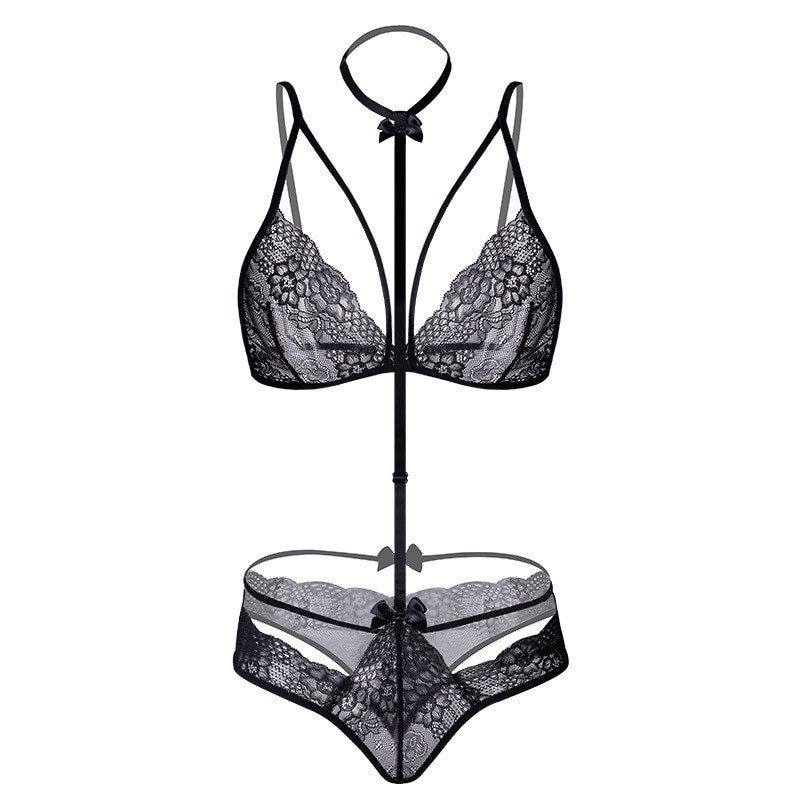 Sexy Lingerie Set, Ladies Lace Perspective Charming Bra And Panty Sets ...