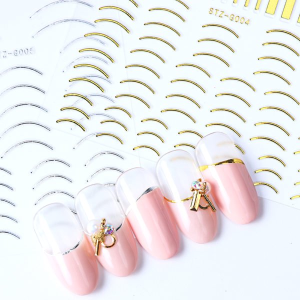 gold nail stickers