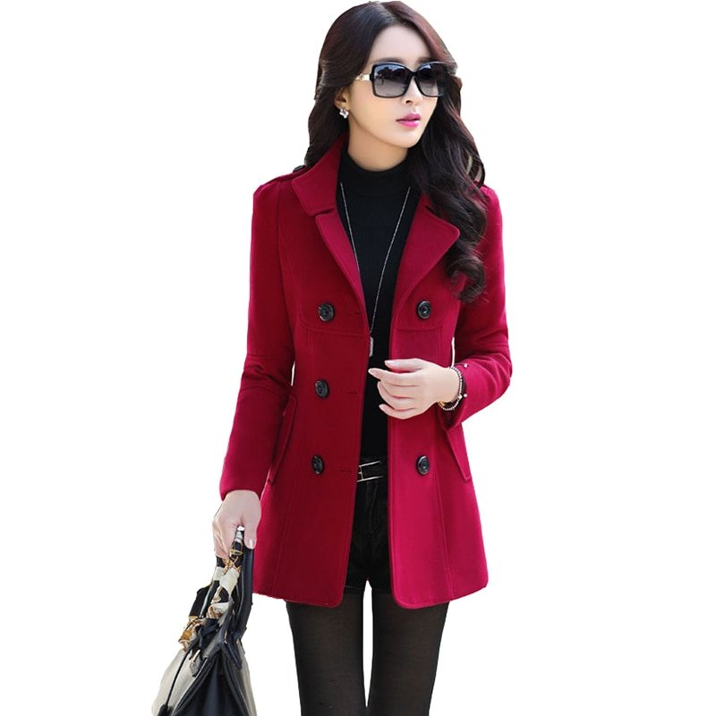 2020 Winter Clothes , Short Wool Coats, Women Woolen jackets , Fashion Double-breasted Cardigan ...