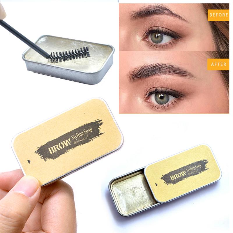 1pc 3d Feathery Brows Setting Gel Waterproof Soap Brow Makeup Kit Lasting Eyebrow Gel