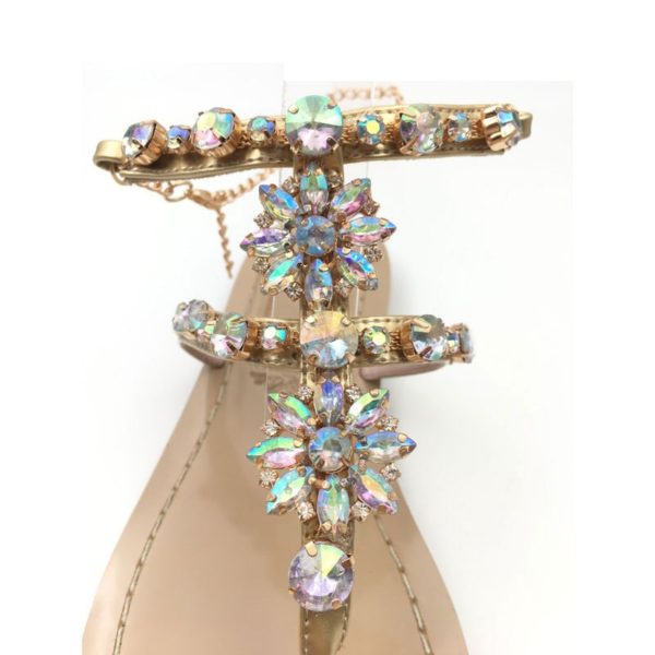 2020 Vintage Boho Sandals, Women Leather Beading Flat Sandals, Women Bohemia Beach Sandals, Shoes Plus Size ,Summer Fashion Woman. #NP - Image 5