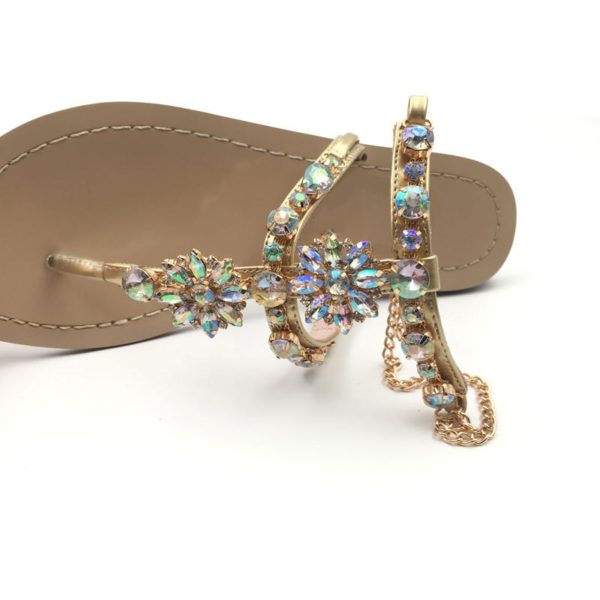 2020 Vintage Boho Sandals, Women Leather Beading Flat Sandals, Women Bohemia Beach Sandals, Shoes Plus Size ,Summer Fashion Woman. #NP - Image 6