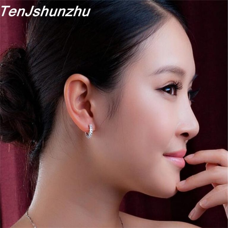 925 Sterling Silver Hypoallergenic Earrings , Zircon Stud Earring for