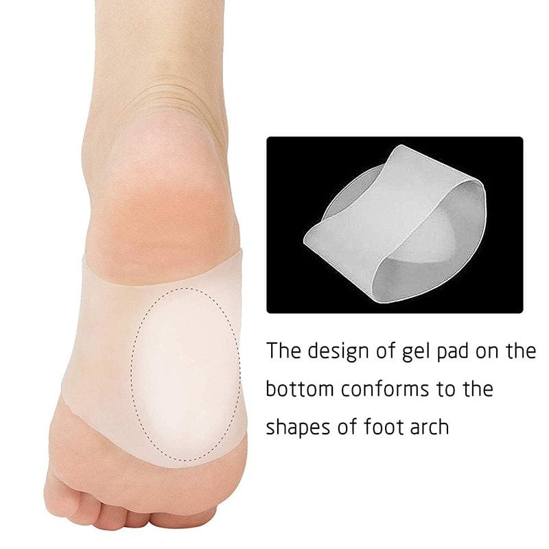 HOT 1 Pair Arch Support , Sleeves Plantar Fasciitis Silicone Heel Spurs ...