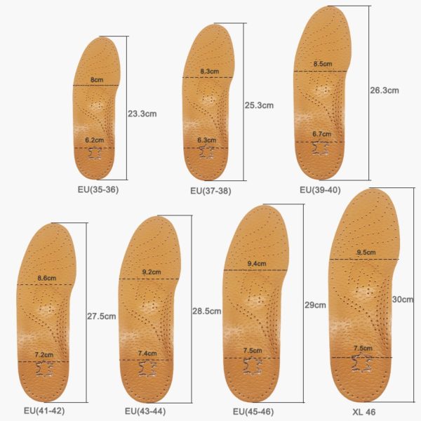 High quality Leather orthotic insole for Flat Feet Arch Support ...