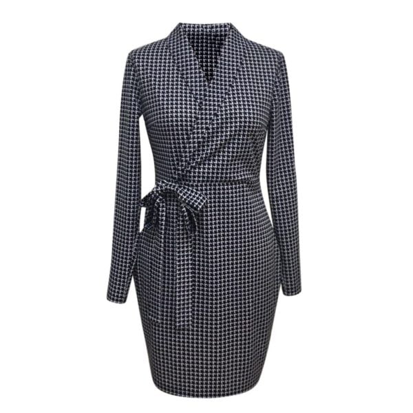 Office Lady Dress , Work Dress , Women's Professional Plaid Stitching ...