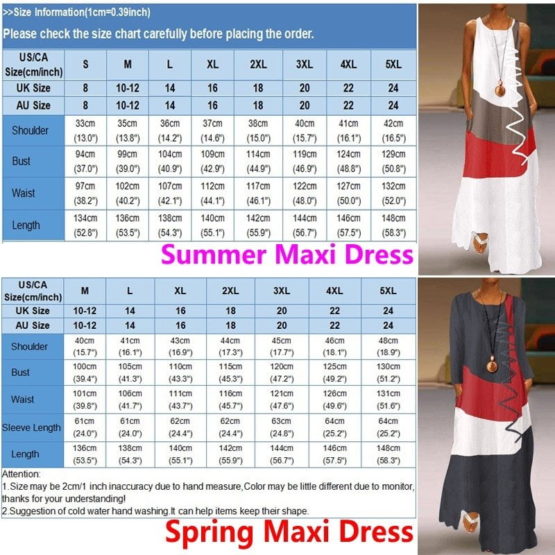 Women Patchwork Sundress, 2020 Summer Maxi Dress, Kaftan Casual ...