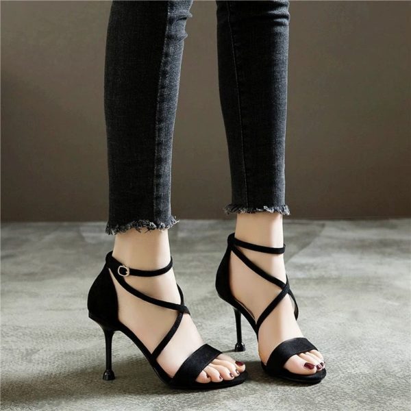 Women Sandals Summer New Open Toe High Heels