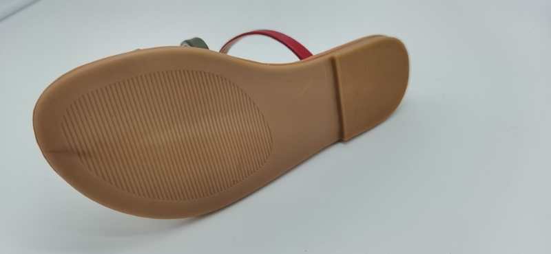 Vintage Sandals , Women Leather Flat with Sandals , Women Beach Shoes,  Plus Size 41 , Summer Fashion Color Band Thin Woman Shoes #NP - Image 2