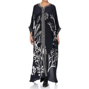 Plus size Beach Cover up , Boho Women Dress, Black Print Beachwear ...