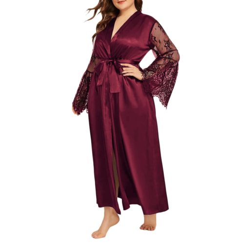 Women Large Night Wear Robe , Casual Transparent Kimono Intimate ...
