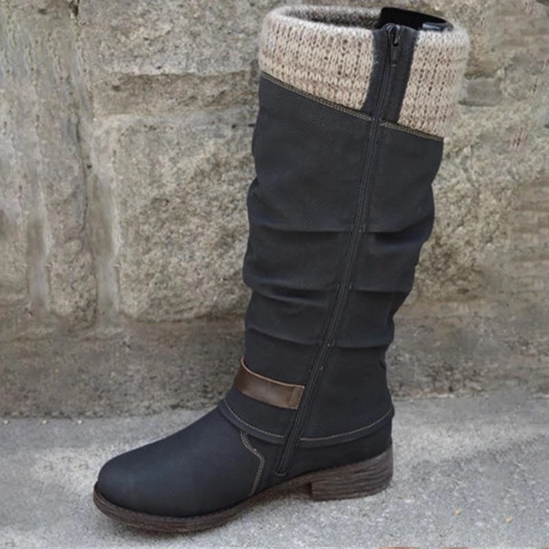 Plus Size Women Boots , Winter Square Heel , Long High Boots, Ladies ...