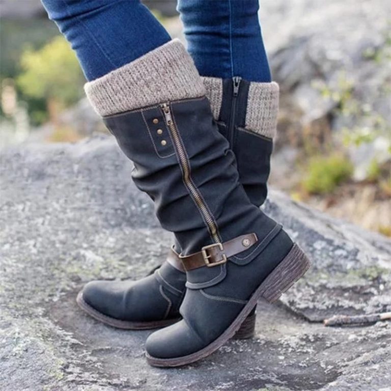 Plus Size Women Boots , Winter Square Heel , Long High Boots, Ladies ...