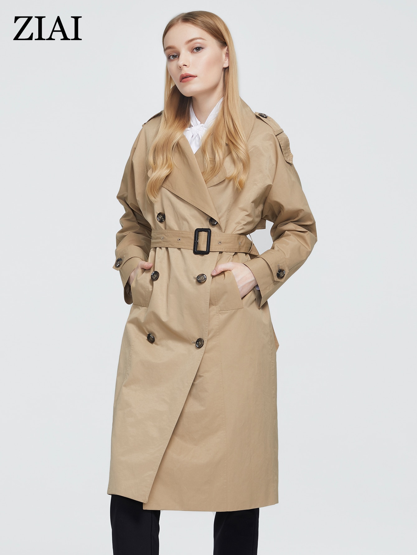 2022 Women's Long Trench Coat , Trend Casual England Style , Hot sale ...