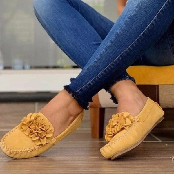 Women Breathable Shoes ,  Women's Leather Flats , Ladies Soft Bottom Loafers Female Slip on Casual,  Outdoor Shoes ,. #  NP - Image 2