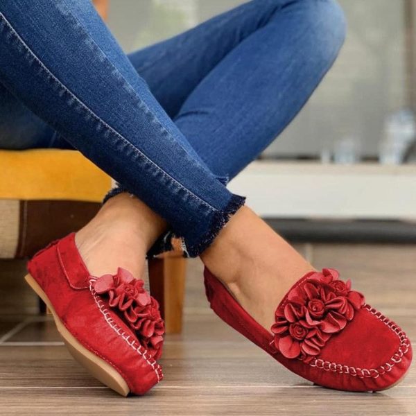 Women Breathable Shoes ,  Women's Leather Flats , Ladies Soft Bottom Loafers Female Slip on Casual,  Outdoor Shoes ,. #  NP - Image 3