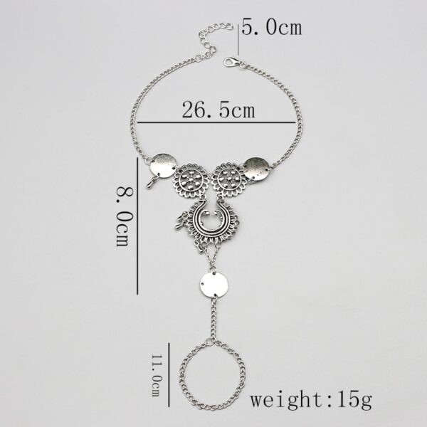 Vintage Silver Color Foot Chain ,  Bohemian Tassel,  Anklets for Women , Barefoot Sandals , Summer Jewelry #  NP - Image 2