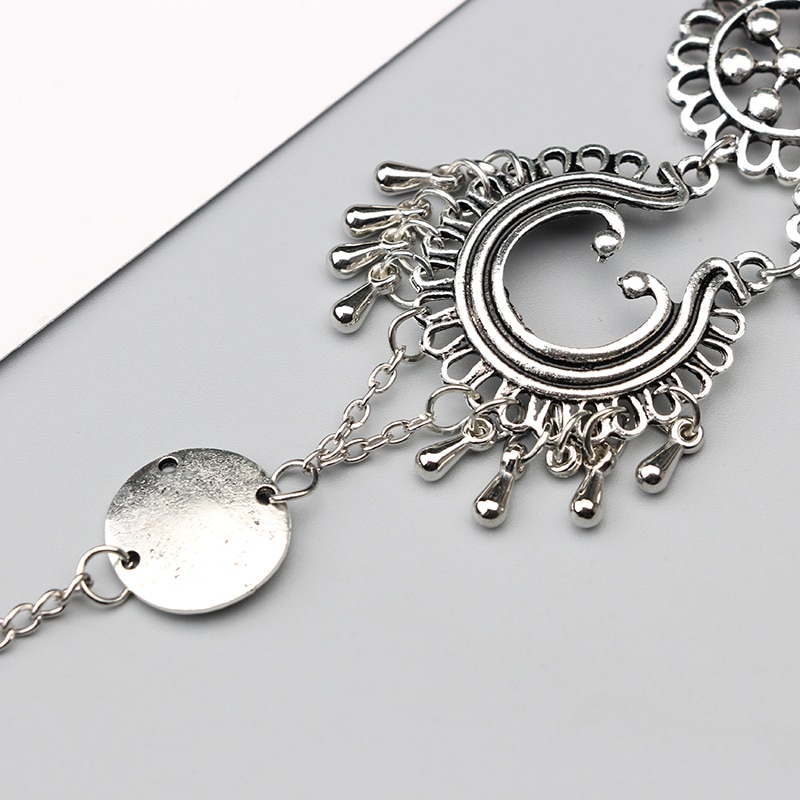 Vintage Silver Color Foot Chain ,  Bohemian Tassel,  Anklets for Women , Barefoot Sandals , Summer Jewelry #  NP - Image 4