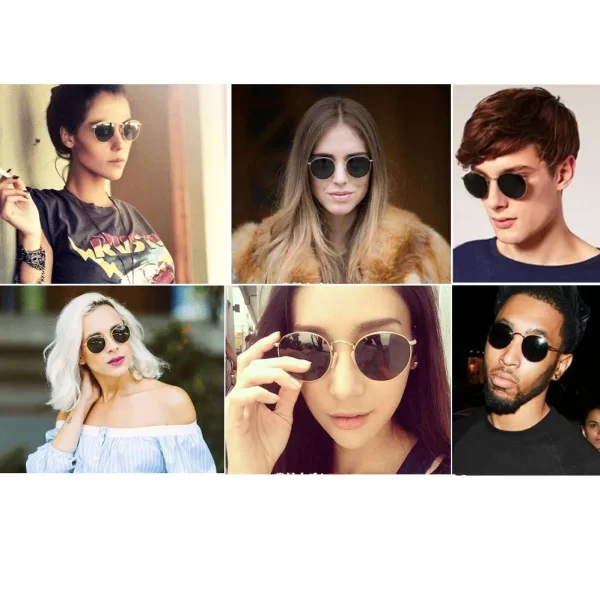 Luxury Vintage Polarized Round Sunglasses , Women Brand Designer , Fashion Mirror Sun Glasses ,  Frame For Lady Eyewear #  NP - Image 4